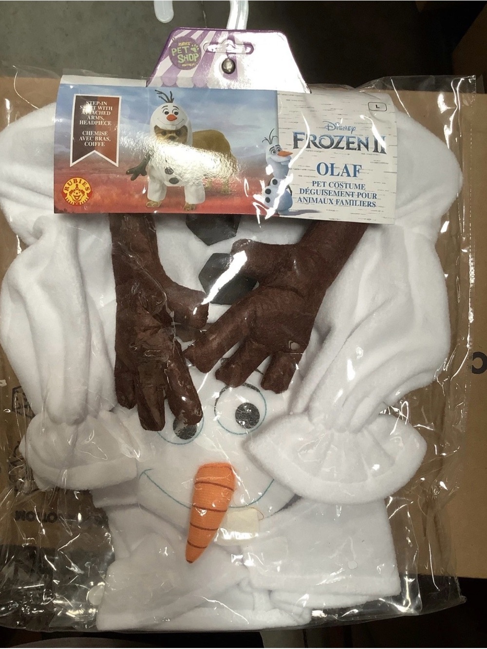 Olaf Disney Frozen II Snowman Fancy Dress Up Halloween Pet Dog Cat Costume